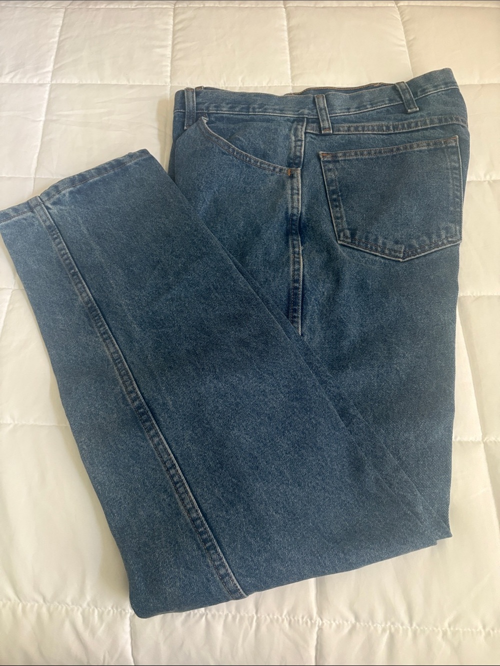 Rustler Men's Relaxed Fit Dark Blue Jeans 34/34”